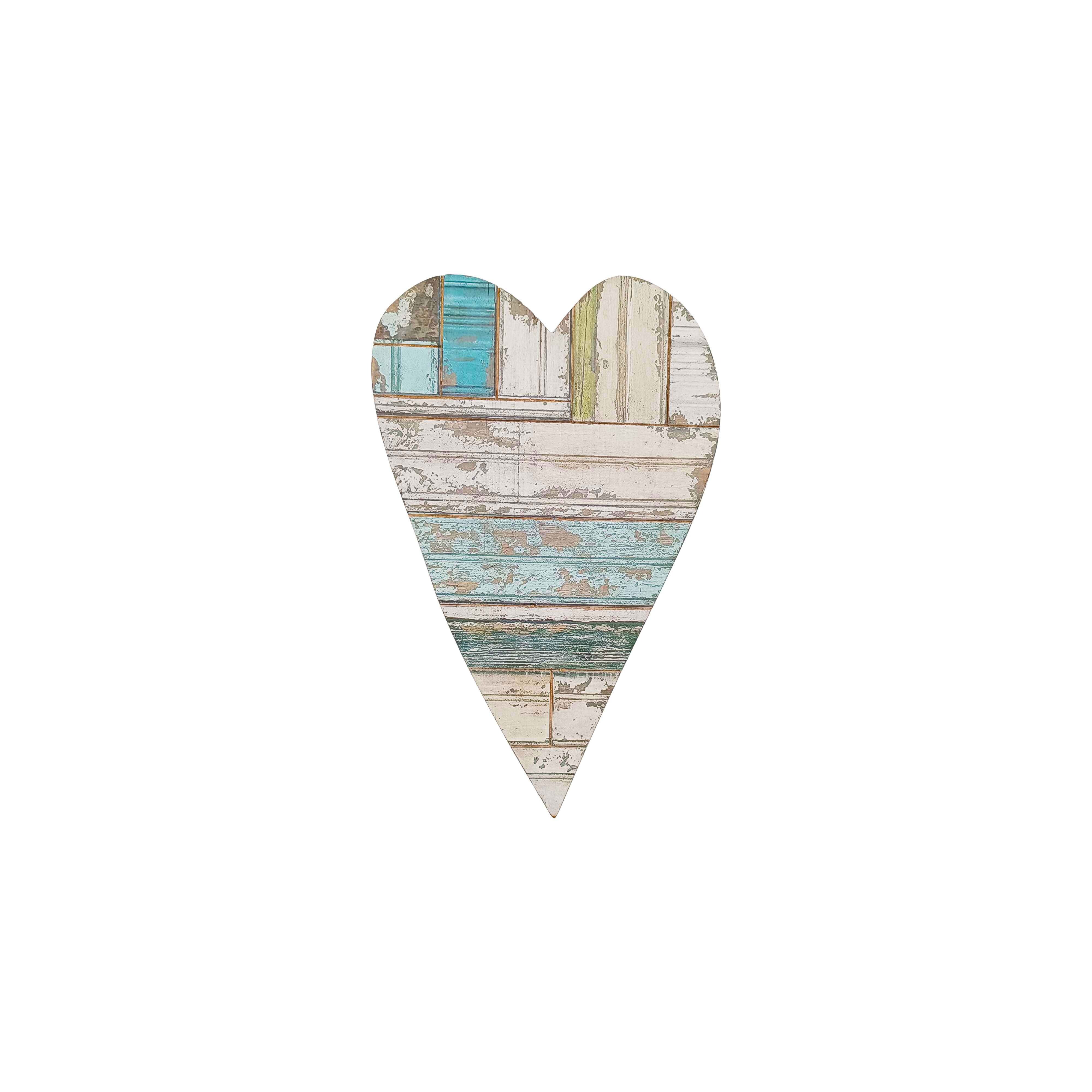 First of a Kind Wood Heart Wall Decor - Rustic Decor Made of Wood Pieces for Kitchen, Living room & Office – Wooden Hearts for Wall Hanging