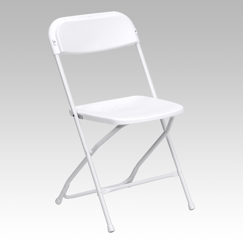 HERCULES Series 3000 lb. Capacity White Resin Folding Chair