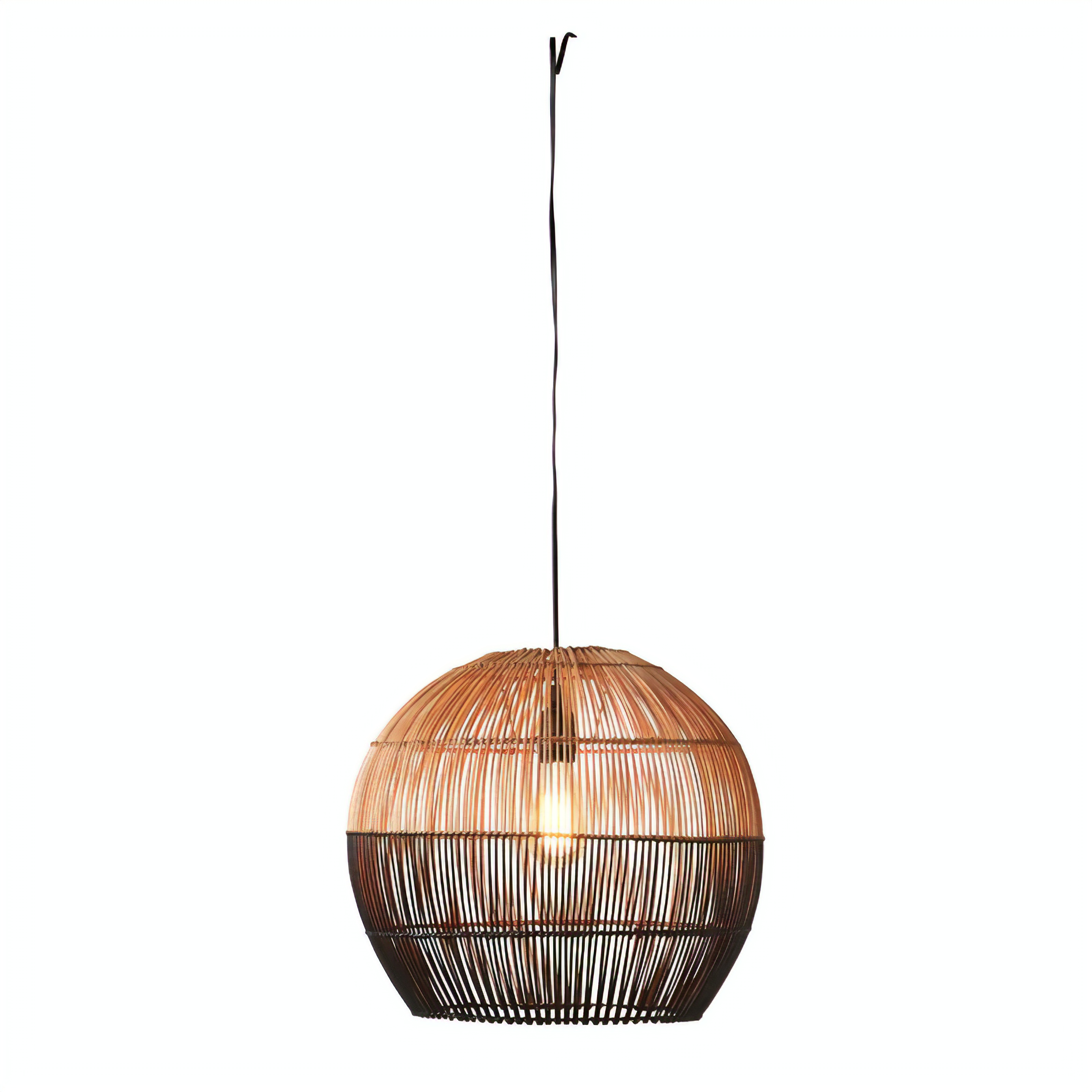 Creative Co Op 17 Home Decor Two Tone Bamboo Pendant Lamp Hanging Chandelier 807472976587 Ebay