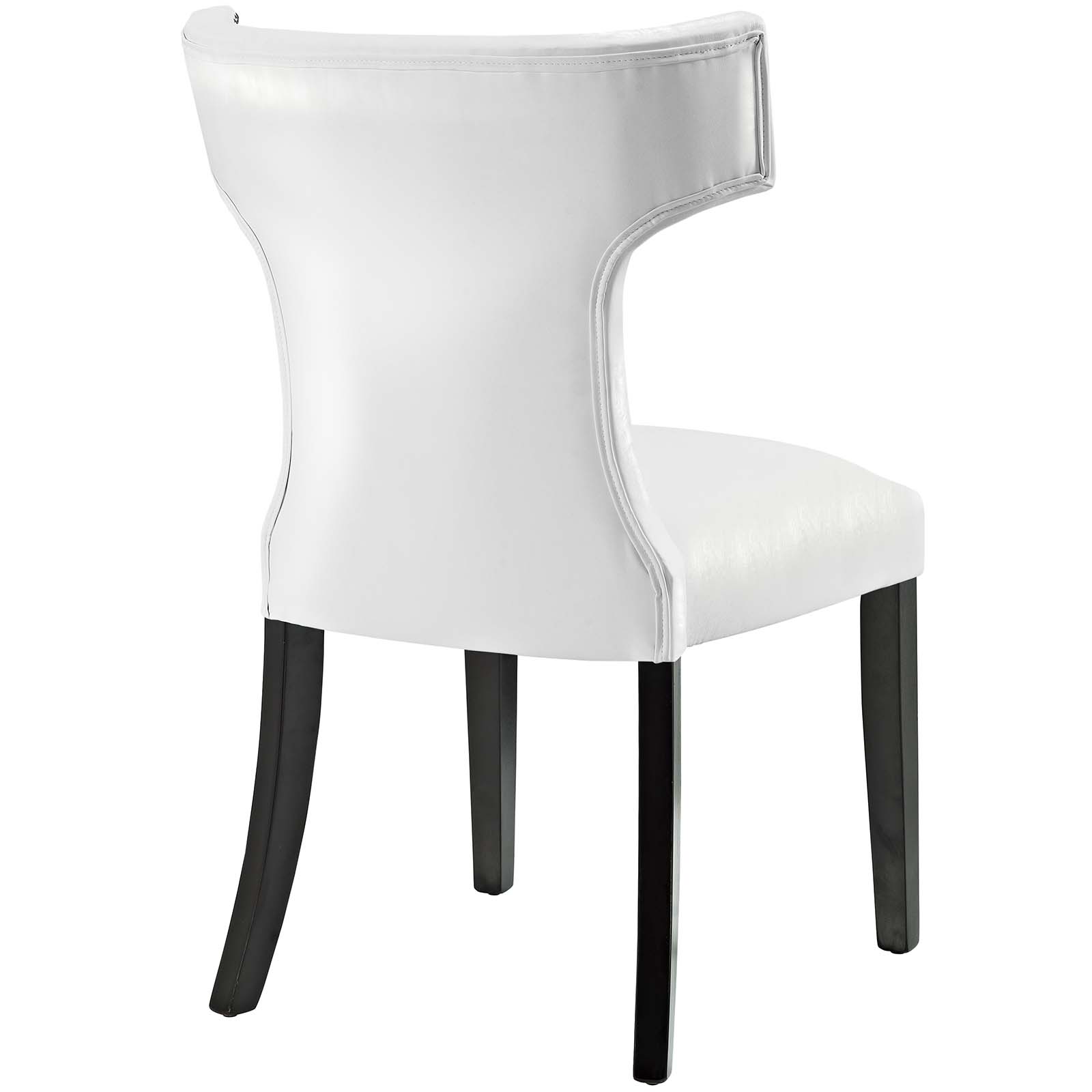 Modway Curve Vinyl Dining Chair in White