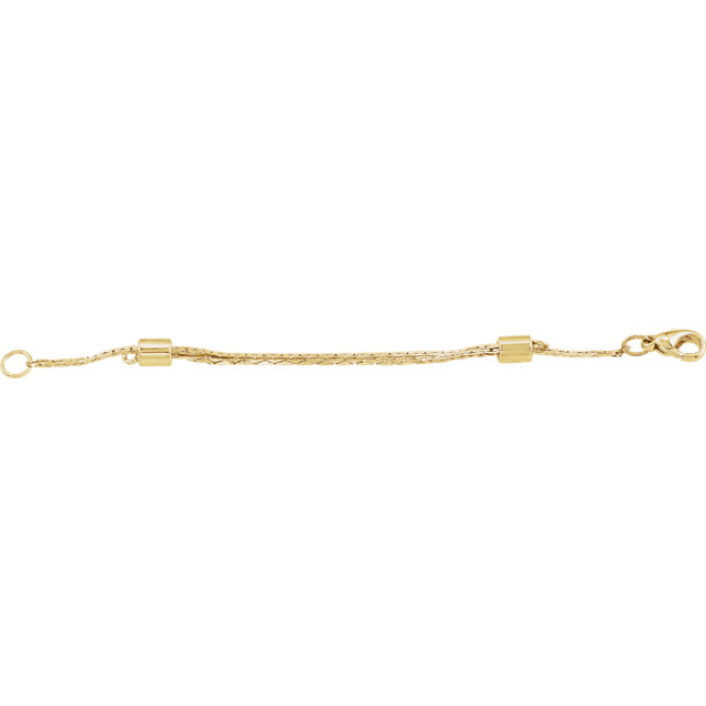 14K Yellow Gold Filled Adjustable Necklace Chain Extender, 2 Extenders ...